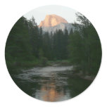 Half Dome Sunset in Yosemite National Park Classic Round Sticker
