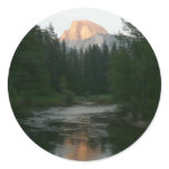 Half Dome Sunset in Yosemite National Park Classic Round Sticker