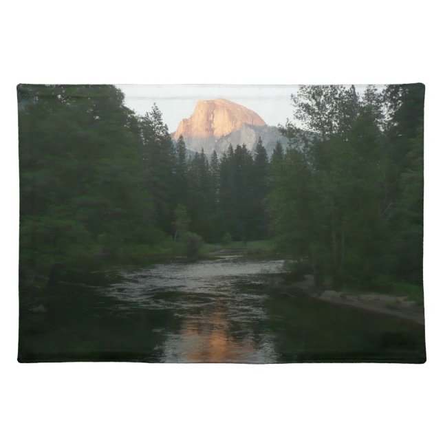 Half Dome Sunset in Yosemite National Park Cloth Placemat (Front)