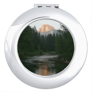 Half Dome Sunset in Yosemite National Park Compact Mirror