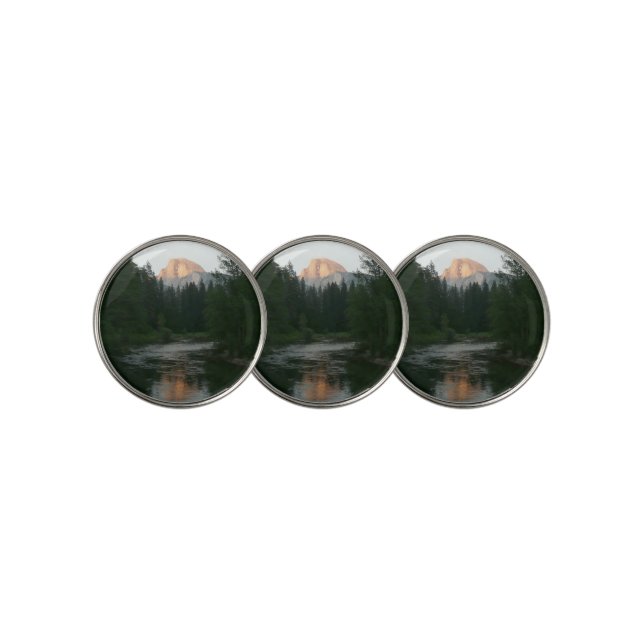 Half Dome Sunset in Yosemite National Park Golf Ball Marker (3 Up)