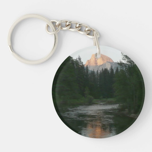 Half Dome Sunset in Yosemite National Park Keychain (Front)