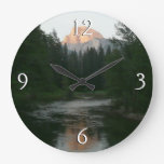 Half Dome Sunset in Yosemite National Park Large Clock