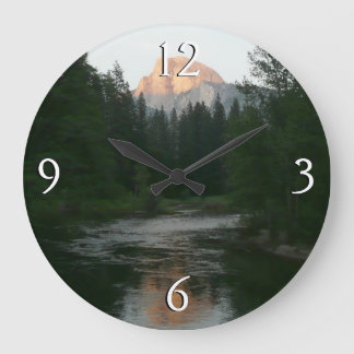 Half Dome Sunset in Yosemite National Park Large Clock