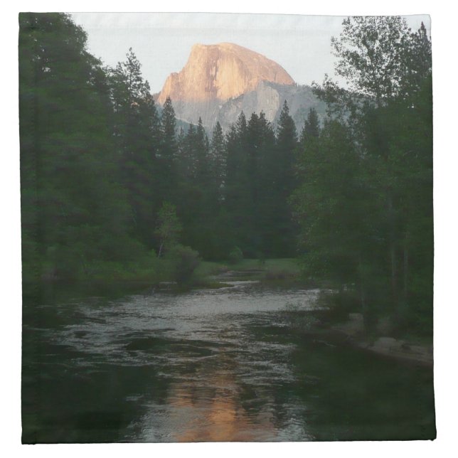 Half Dome Sunset in Yosemite National Park Napkin (Front)