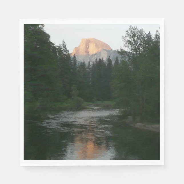 Half Dome Sunset in Yosemite National Park Napkins (Front)