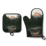 Half Dome Sunset in Yosemite National Park Oven Mitt & Pot Holder Set