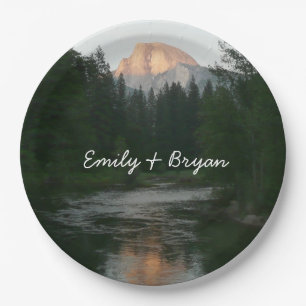 Half Dome Sunset in Yosemite National Park Paper Plates