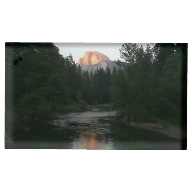 Half Dome Sunset in Yosemite National Park Place Card Holder (Front)