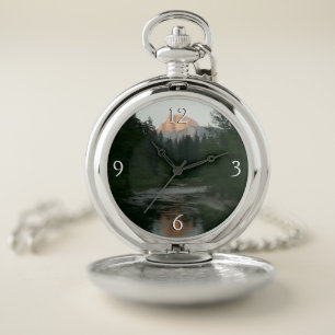 Half Dome Sunset in Yosemite National Park Pocket Watch