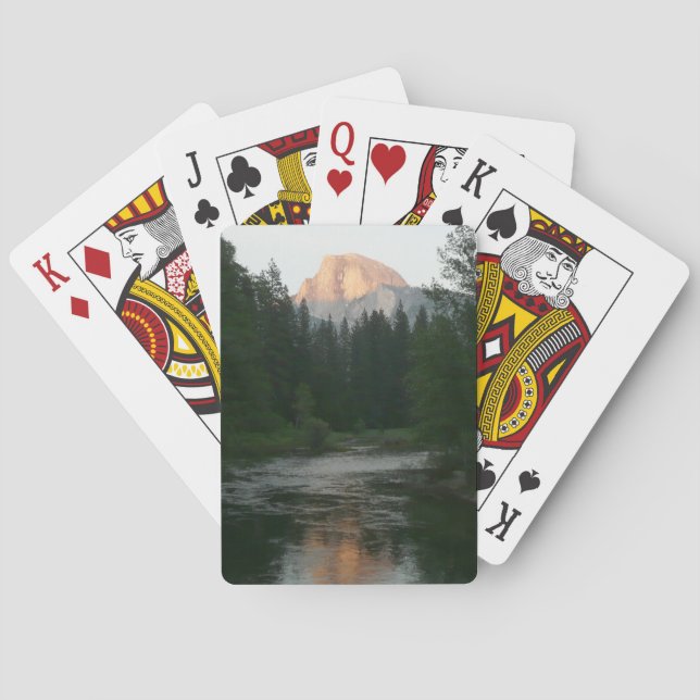 Half Dome Sunset in Yosemite National Park Poker Cards (Back)