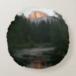 Half Dome Sunset in Yosemite National Park Round Pillow