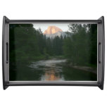 Half Dome Sunset in Yosemite National Park Serving Tray