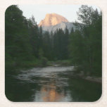 Half Dome Sunset in Yosemite National Park Square Paper Coaster