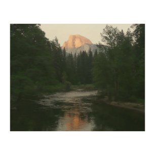 Half Dome Sunset in Yosemite National Park Wood Wall Art