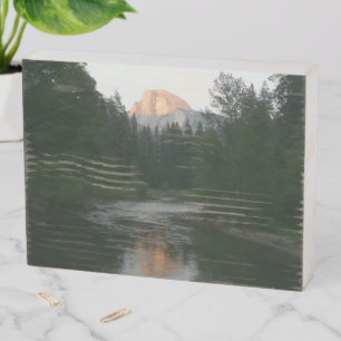 Half Dome Sunset in Yosemite National Park Wooden Box Sign
