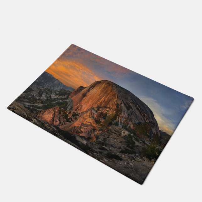 Half Dome Sunset - Yosemite Doormat (Angled)