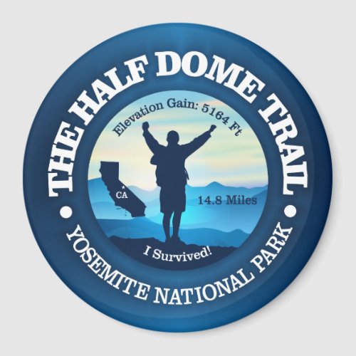 Half Dome Trail hiking Magnet