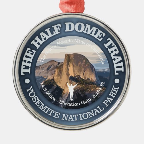 Half Dome Trail Metal Ornament