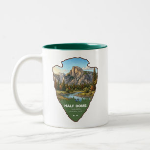 Half Dome Yosemite National Park Arrowhead Two-Tone Coffee Mug