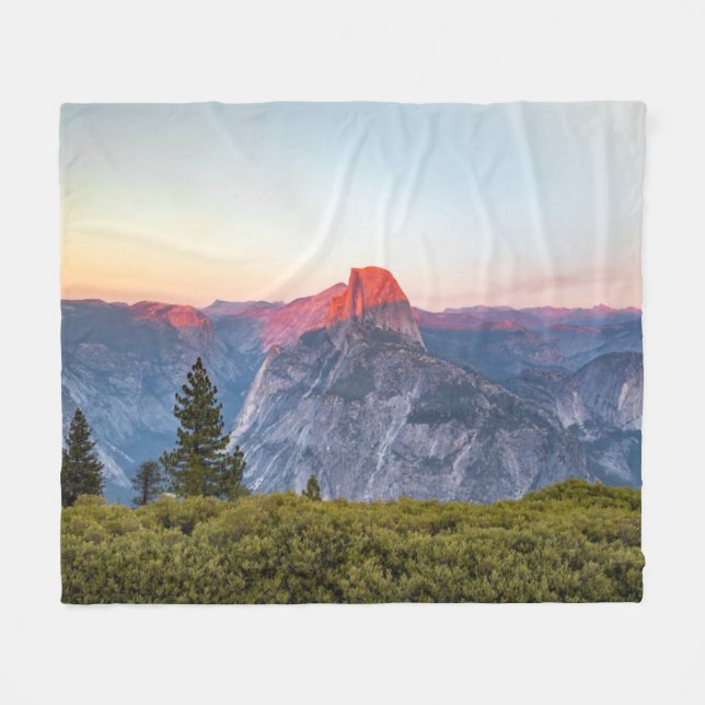 Half Dome | Yosemite National Park Fleece Blanket (Front (Horizontal))