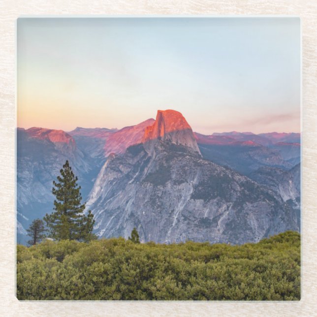 Half Dome | Yosemite National Park Glass Coaster (Front)