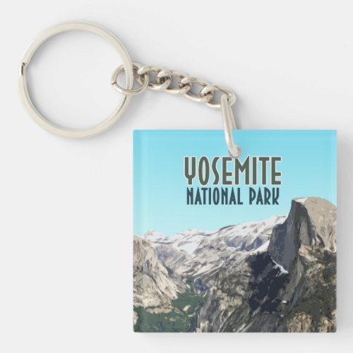 Half Dome Yosemite National Park Vintage Souvenir Keychain