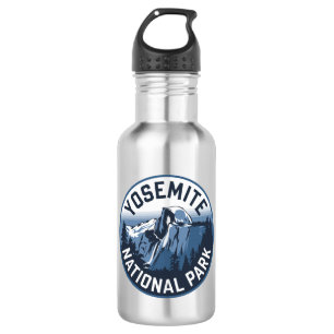 Half Dome Yosemite Round Emblem Stainless Steel Water Bottle