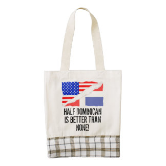 Half Dominican Is Better Than None Zazzle HEART Tote Bag
