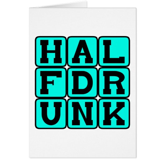 Half Drunk, Optimistic Outlook Cards (Front)