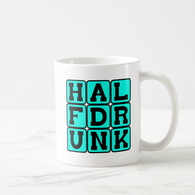 Half Drunk, Optimistic Outlook Coffee Mug (Right)
