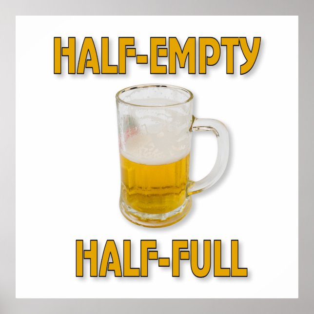 Half-empty or half-full poster (Front)