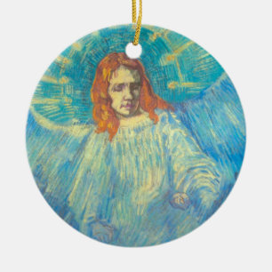 Half Figure of an Angel by Vincent van Gogh Ceramic Ornament