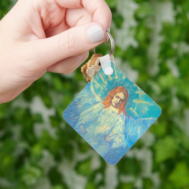 Half Figure of an Angel by Vincent van Gogh Keychain (Hand)