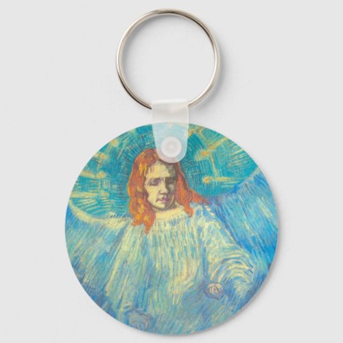 Half Figure of an Angel by Vincent van Gogh Keychain