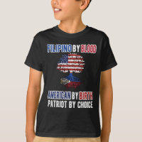 Half Filipino Half American Flag Philippines USA T-Shirt