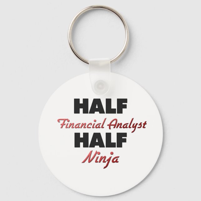 Half Financial Analyst Half Ninja Keychain (Front)