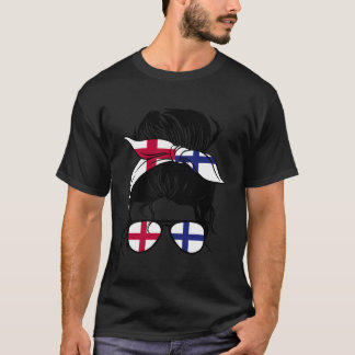 Half Finnish Half English Mix England And Finland T-Shirt