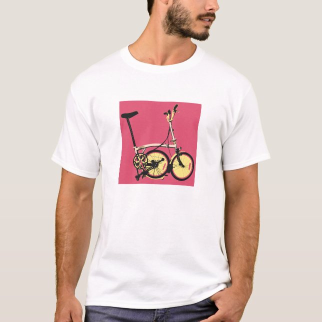 Half Folded Brompton PinkYell T-Shirt (Front)