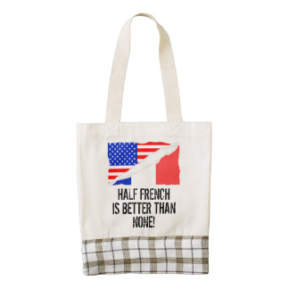 Half French Is Better Than None Zazzle HEART Tote Bag