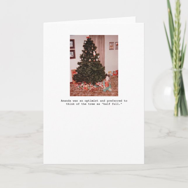 Half Full Holiday Greeting Card (Front)