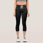 Half Gaelic Half Garlic Irish Italian St. Patricks Capri Leggings<br><div class="desc">Half Gaelic Half Garlic Irish Italian St. Patrick's Day</div>
