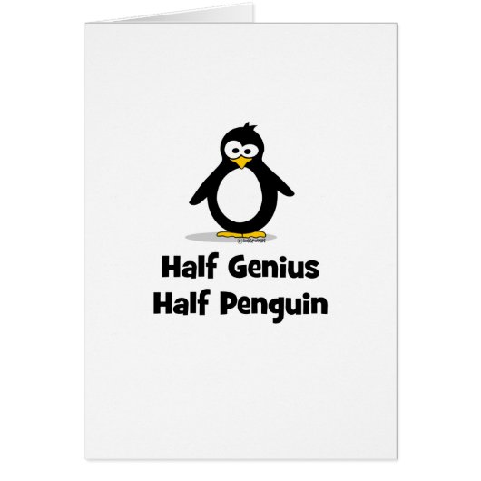 Half Genius Half Penguin Cards (Front)