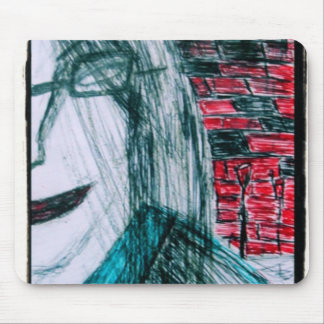 HALF GIRL MOUSE PAD