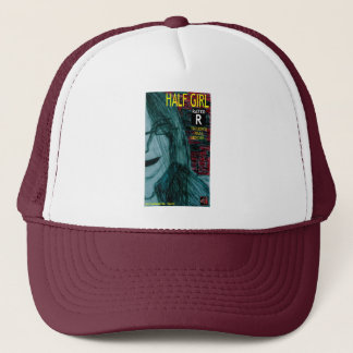 half girl print trucker hat