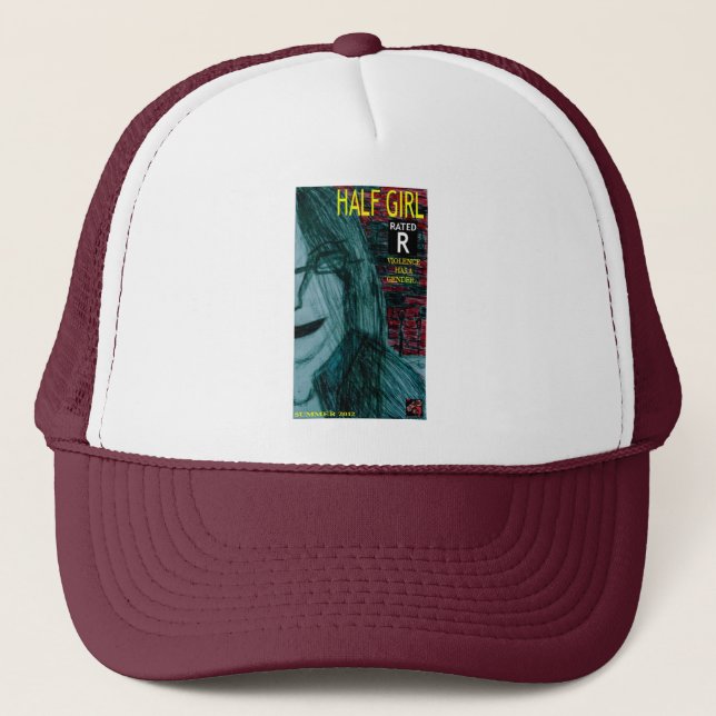 half girl print trucker hat (Front)