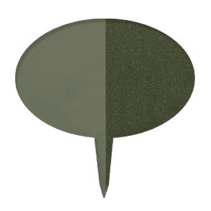 Half Glitter Half Matte Moss Green Cake Topper