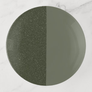 Half Glitter Half Matte Moss Trinket Tray (Custom)