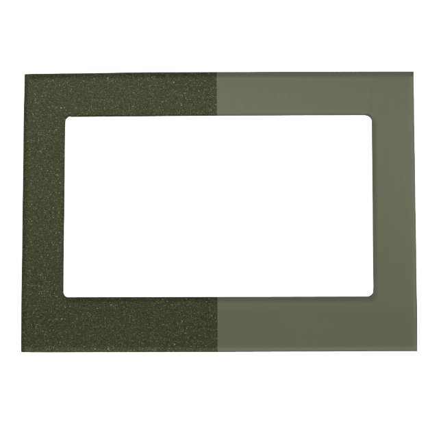 Half Glitter Moss Green Magnetic Frame – Customize (Front)