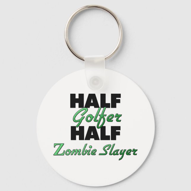 Half Golfer Half Zombie Slayer Keychain (Front)